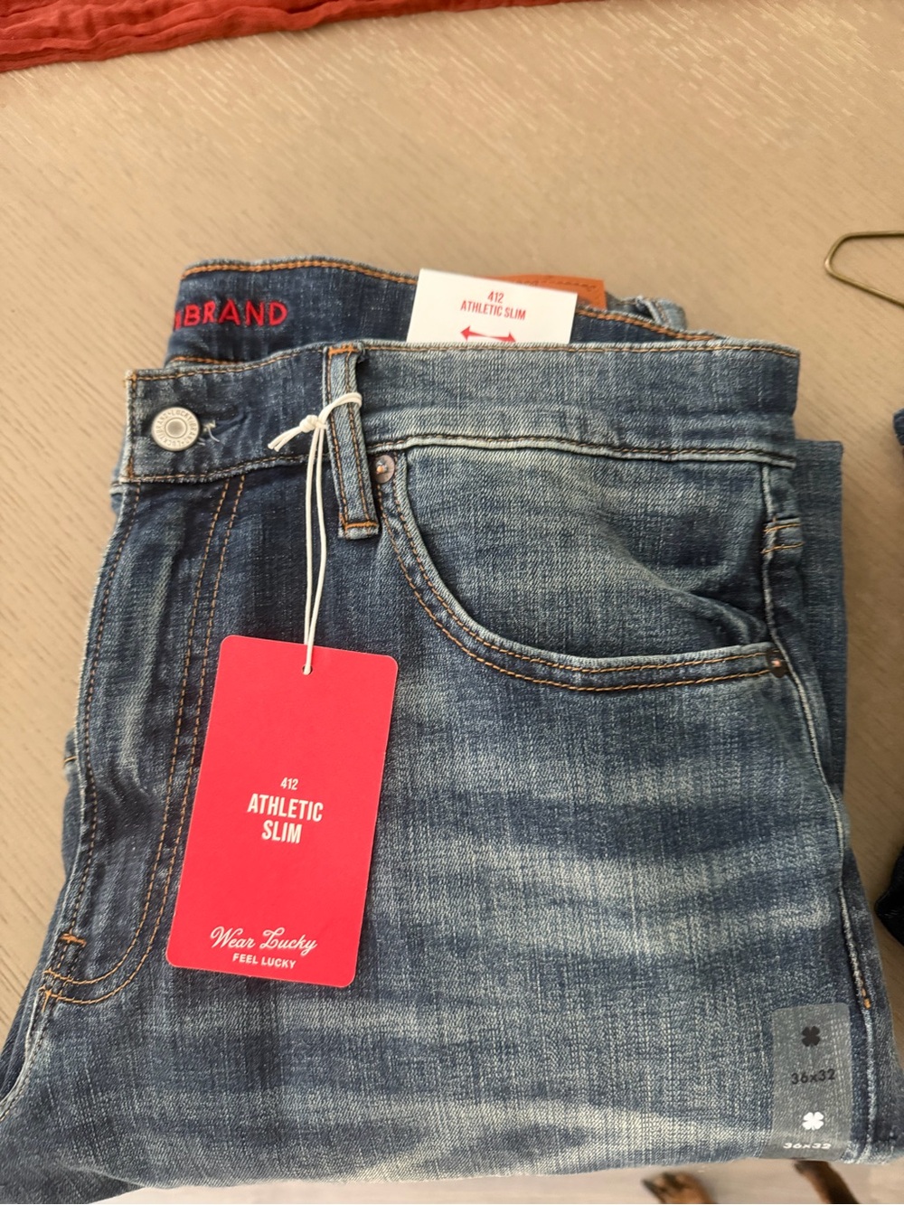 Lucky Brand Men's Blue Athletic Slim Jeans 36x32